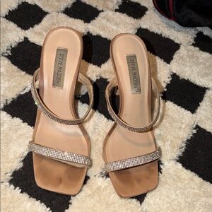 Steve Madden Beige Rhinestone Heels